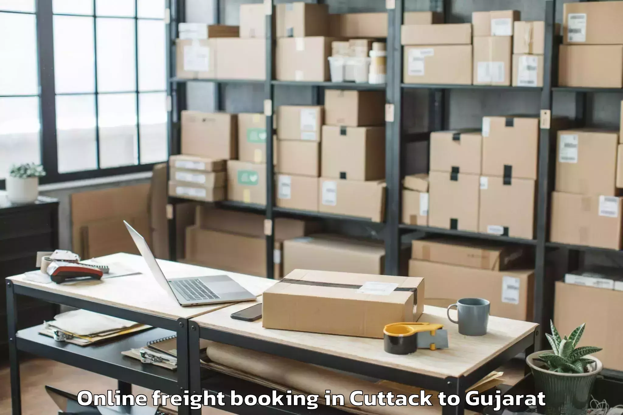 Efficient Cuttack to Hansot Online Freight Booking